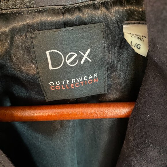 Suede and Faux Leather Moto Style Jacket - Picture 4 of 14